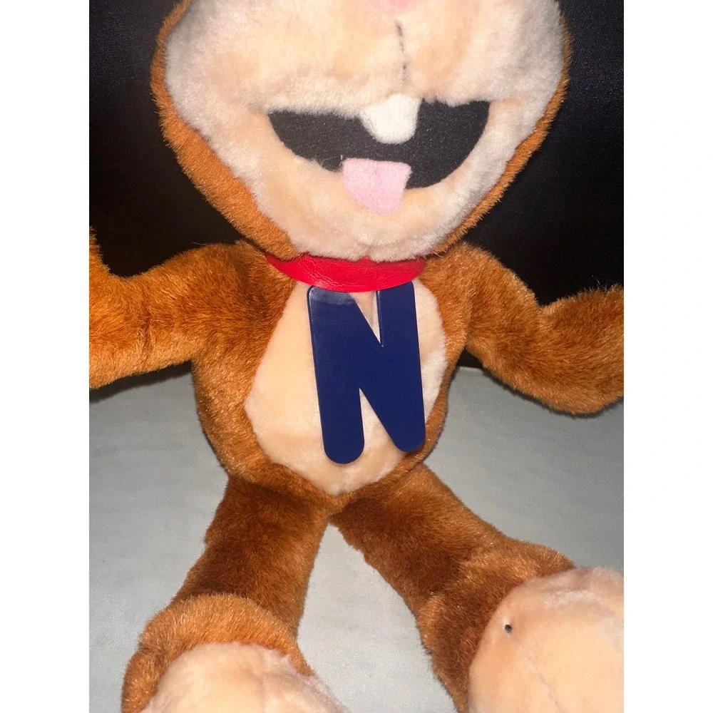 Vintage Nesquik Bunny Plush Stuffed Animal Quicky Mascot 20 Inch Brown Rabbit